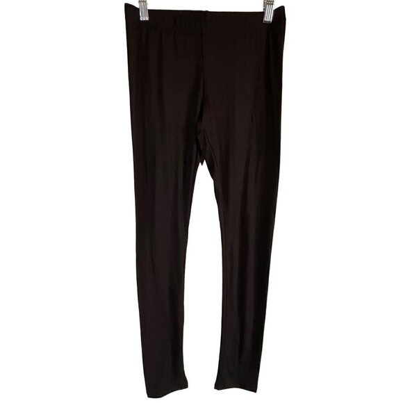 Chatoyant Pants - Chatoyant Womens Soft Solid Black Legging Full Length Medium Made in USA